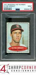 Clyde Wright [Hand Cut] Baseball Cards 1971 Bazooka No Number Prices