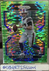 JOSH ALLEN retail 2021 PANINI PRIZM NEON GREEN PULSAR BUFFALO BILLS