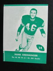 Hank Gremminger #14 Football Cards 1961 Lake to Lake Packers Prices