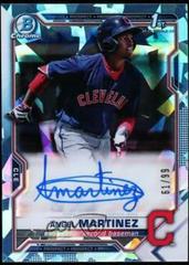 Angel Martinez [Aqua Refractor] Baseball Cards 2021 Bowman Sapphire Autographs Prices