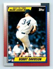 Bobby Davidson #29 Baseball Cards 1990 Topps Major League Debut Prices