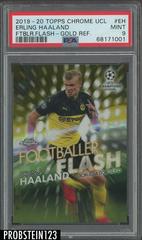 Erling Haaland [Gold Refractor] Soccer Cards 2019 Topps Chrome UEFA Champions League Prices