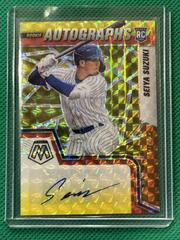 Seiya Suzuki [Choice Fusion Red and Yellow] #RAM-SS Baseball Cards 2022 Panini Mosaic Rookie Autographs Prices