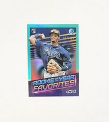 Wander Franco [Aqua] Baseball Cards 2022 Bowman Rookie of the Year Favorites Prices