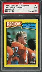 Karl Mecklenburg Football Cards 1987 Topps Box Bottoms Hand Cut Prices