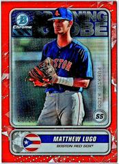 Matthew Lugo [Orange Refractor] Baseball Cards 2020 Bowman Chrome Spanning the Globe Prices