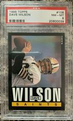 Dave Wilson Football Cards 1985 Topps Prices