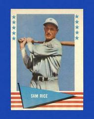 Sam Rice #70 Baseball Cards 1961 Fleer Prices