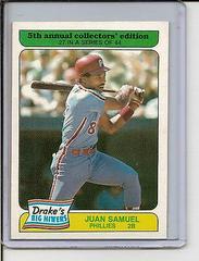 Juan Samuel #27 Baseball Cards 1985 Drake's Prices