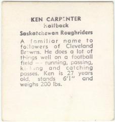 Ken Carpenter #16 Football Cards 1956 Parkhurst CFL Prices