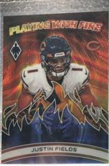 Justin Fields [Lava] #PWF-10 Football Cards 2023 Panini Phoenix Playing with Fire Prices
