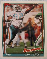 David Griggs #128 Football Cards 1991 Topps Prices