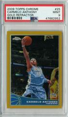 Carmelo Anthony Gold Refractor #25 Basketball Cards 2009 Topps Chrome Prices