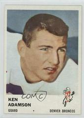 Ken Adamson #151 Football Cards 1961 Fleer Prices