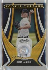 Matt Manning [Gold] #RT-MM Baseball Cards 2022 Panini Absolute Rookie Threads Retail Prices