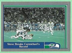 Steve Breaks Carmichael's Record Football Cards 1989 Pacific Steve Largent Prices