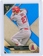 Mike Trout [Sapphire] #4 Baseball Cards 2017 Topps Triple Threads Prices
