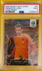 Frenkie de Jong [Tiger Stripe Prizm] #91 Soccer Cards 2020 Panini Select UEFA Euro Prices