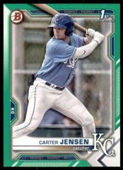 Carter Jensen [Green] Baseball Cards 2021 Bowman Draft Prices