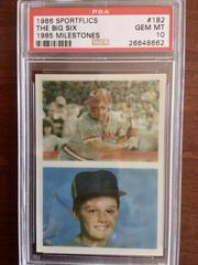 The Big Six [1985 Milestones] Baseball Cards 1986 Sportflics Prices