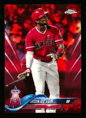 Justin Upton [Red] #190 Baseball Cards 2018 Topps Chrome Sapphire Prices
