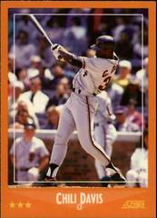 Chili Davis #605 Baseball Cards 1988 Score Glossy Prices
