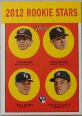 Addison Reed, Dellin Betances, Matt Moore, Tom Milone #286 Baseball Cards 2012 Topps Heritage Prices