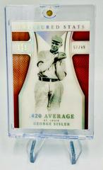 George Sisler Baseball Cards 2022 Panini National Treasures Stats Prices