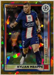 Kylian Mbappe [Gold] #105 Soccer Cards 2022 Topps Merlin Chrome UEFA Club Competitions Prices