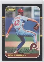 Don Carman Baseball Cards 1987 Leaf Prices