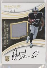 DeAndre Washington [Patch Autograph Gold] #110 Football Cards 2016 Panini Immaculate Prices