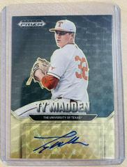 Ty Madden [Gold Vinyl] #AU-TM Baseball Cards 2022 Panini Prizm Draft Picks Autographs Prices