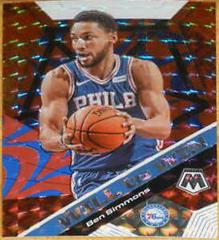 Ben Simmons [Reactive Blue] #15 Basketball Cards 2019 Panini Mosaic Will to Win Prices