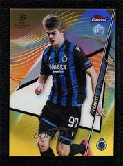 Charles de Ketelaere [Gold Refractor] #54 Soccer Cards 2020 Topps Finest UEFA Champions League Prices