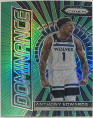 Anthony Edwards [Green Prizm] #15 Basketball Cards 2023 Panini Prizm Dominance Prices