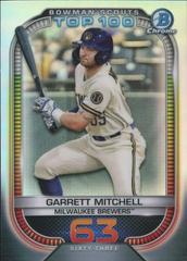 Garrett Mitchell #BTP-63 Baseball Cards 2021 Bowman Scout’s Top 100 Prices