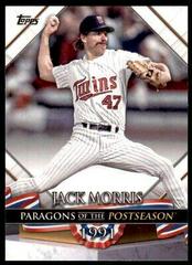 Jack Morris #PP-25 Baseball Cards 2022 Topps Update Paragons of the Postseason Prices