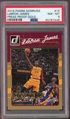 LeBron James [Gold Press Proof] #15 Basketball Cards 2016 Panini Donruss Prices