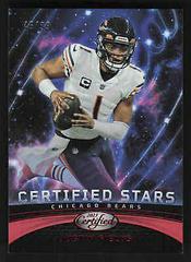 Justin Fields [Red] #CS-10 Football Cards 2023 Panini Certified Stars Prices