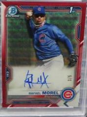 Rafael Morel [Red Wave Refractor] #CPA-RM Baseball Cards 2021 Bowman Chrome Prospect Autographs Prices