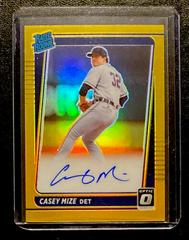 Casey Mize [Gold] Baseball Cards 2021 Panini Donruss Optic Rated Rookie Signatures Prices