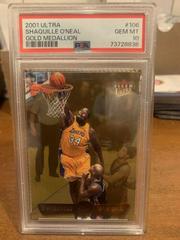 Shaquille O'Neal [Gold Medallion] #106 Basketball Cards 2001 Ultra Prices