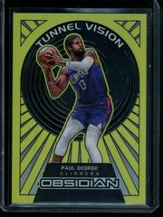 Paul George [Yellow] #18 Basketball Cards 2021 Panini Obsidian Tunnel Vision Prices