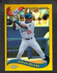 Adrian Beltre [Gold Refractor] #218 Baseball Cards 2002 Topps Chrome Prices
