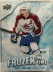 Cale Makar [Blue Frost] #FT-MA Hockey Cards 2022 Upper Deck Trilogy Frozen in Time Prices