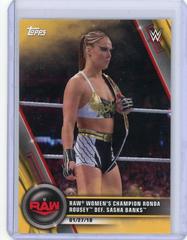 Sasha Banks def. Natalya [Gold] #72 Wrestling Cards 2020 Topps WWE Women's Division Prices