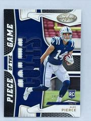 Alec Pierce [Gold] #PG-AP Football Cards 2022 Panini Certified Piece of the Game Prices
