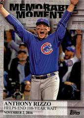 Anthony Rizzo Baseball Cards 2017 Topps Memorable Moments Prices