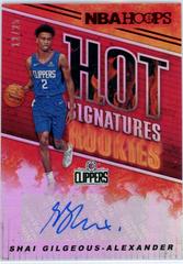 Shai Gilgeous Alexander Basketball Cards 2018 Panini Hoops Hot Signatures Rookies Prices