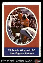 Dennis Wirgowski Football Cards 1972 Sunoco Stamps Prices